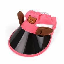 Load image into Gallery viewer, Cute Bear Ear Pet Sun Visor Hat Adjustable Dog Cap UV Protection Summer Puppy Sun Hat