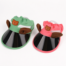 Load image into Gallery viewer, Cute Bear Ear Pet Sun Visor Hat Adjustable Dog Cap UV Protection Summer Puppy Sun Hat