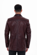 Load image into Gallery viewer, The Ravenna Burgundy Leather Men Jacket