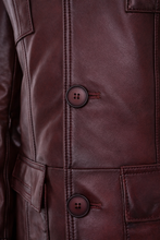 Load image into Gallery viewer, The Ravenna Burgundy Leather Men Jacket