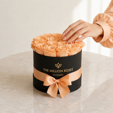 Load image into Gallery viewer, Classic Black Box | Peach Roses
