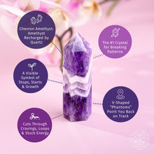 Load image into Gallery viewer, Cycle Breaker - Chevron Amethyst Point of Transformation