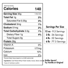 Load image into Gallery viewer, Whey Protein Isolate Chocolate