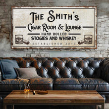 Load image into Gallery viewer, Personalized Cigar Room and Lounge Sign II
