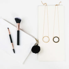 Load image into Gallery viewer, Black Spinel Halo Necklace