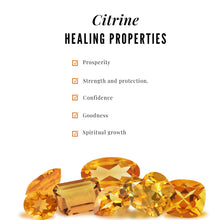 Load image into Gallery viewer, Genuine Citrine Rose Engagement Ring with Diamonds