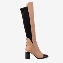 Load image into Gallery viewer, The Verona Cream Leather Knee High Women Boot