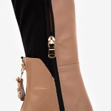 Load image into Gallery viewer, The Verona Cream Leather Knee High Women Boot