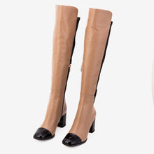 Load image into Gallery viewer, The Verona Cream Leather Knee High Women Boot