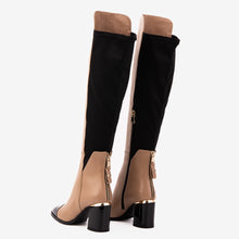 Load image into Gallery viewer, The Verona Cream Leather Knee High Women Boot