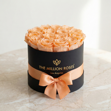Load image into Gallery viewer, Classic Black Box | Peach Roses