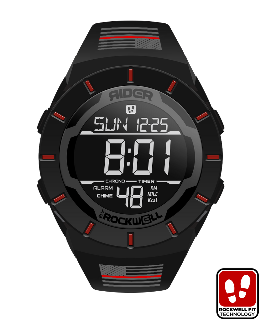 Coliseum Fit™ Firefighter - Freedom Edition (Black/Red) Watch