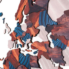 Load image into Gallery viewer, 3D Wooden World Map Dune