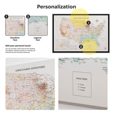 Load image into Gallery viewer, Wooden Canvas USA Map -  Colorful