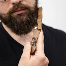 Load image into Gallery viewer, Wooden Beard Comb – Best Dad Ever
