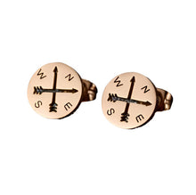 Load image into Gallery viewer, Compass Stud Earrings