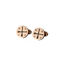 Load image into Gallery viewer, Compass Stud Earrings