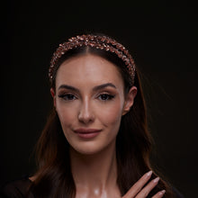 Load image into Gallery viewer, Rose Gold  Crystal Beaded Hairband