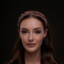 Load image into Gallery viewer, Rose Gold  Crystal Beaded Hairband