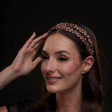 Load image into Gallery viewer, Rose Gold  Crystal Beaded Hairband