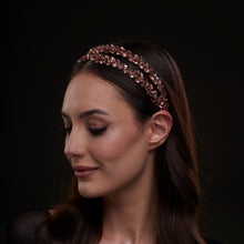 Load image into Gallery viewer, Rose Gold  Crystal Beaded Hairband