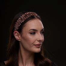 Load image into Gallery viewer, Rose Gold  Crystal Beaded Hairband