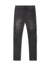 Load image into Gallery viewer, Serenede Poppy Cargo Skinny Jeans - Black