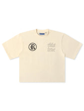Load image into Gallery viewer, Rebel Denim Developmental Saints Cropped Tee - Cream