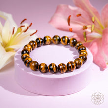 Load image into Gallery viewer, Built to Win – 7A Grade Tiger’s Eye Bracelet