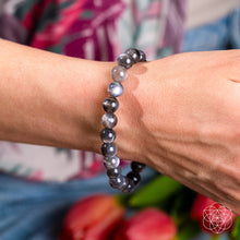 Load image into Gallery viewer, The Empath’s Cord Cutter – Black Moonstone Bracelet