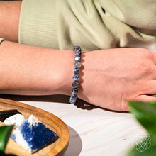 Load image into Gallery viewer, The Empath’s Cord Cutter – Black Moonstone Bracelet