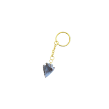 Load image into Gallery viewer, Handmade Agate Arrowhead Keychain