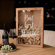Load image into Gallery viewer, Wine Cork Box – But First, Wine