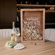 Load image into Gallery viewer, Wine Cork Box – Collect Moments, Not Things
