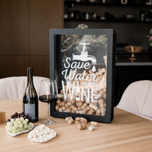 Load image into Gallery viewer, Wine Cork Box – Save Water, Drink Wine