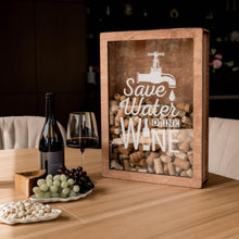 Load image into Gallery viewer, Wine Cork Box – Save Water, Drink Wine