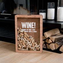 Load image into Gallery viewer, Wine Cork Box – Wine Because No Great Story Started with a Salad
