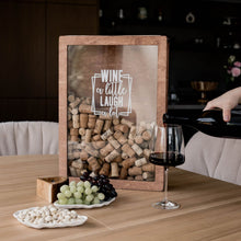 Load image into Gallery viewer, Wine Cork Box – Wine a Little, Laugh a Lot
