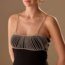 Load image into Gallery viewer, Crystal Body Jewelry Chain - Rhinestone Bra Top - Beaded Bralette