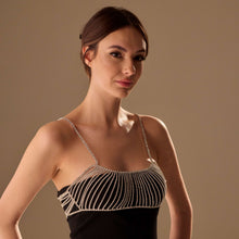 Load image into Gallery viewer, Crystal Body Jewelry Chain - Rhinestone Bra Top - Beaded Bralette
