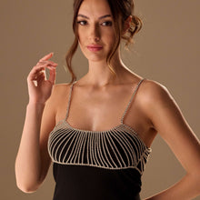 Load image into Gallery viewer, Crystal Body Jewelry Chain - Rhinestone Bra Top - Beaded Bralette