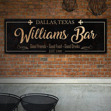 Load image into Gallery viewer, Custom Bar Sign