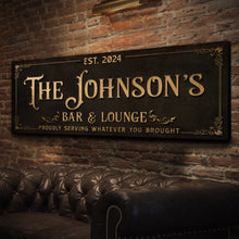 Load image into Gallery viewer, Custom Bar &amp; Lounge Sign III