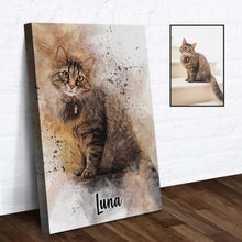 Load image into Gallery viewer, Custom Cat Watercolor Portrait