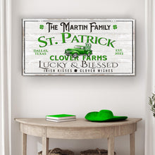 Load image into Gallery viewer, Custom St. Patrick Farmhouse Family Sign