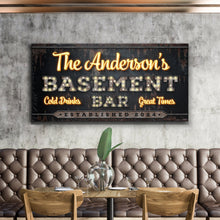 Load image into Gallery viewer, Custom Vintage Rust Basement Bar Sign III