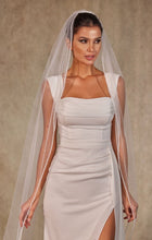 Load image into Gallery viewer, Crystal Knot Beaded Edge Wedding Veil - D250