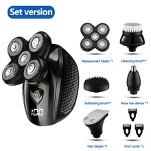 Load image into Gallery viewer, Multifunctional Grooming kit Electric Shaver Wet Dry For Men Electric Razor Rechargeable Bald Head Shaving Machine Beard Trimmer