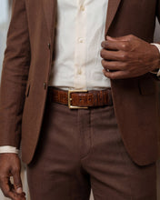 Load image into Gallery viewer, The Valmont Tan Python Leather Derby Men Shoe