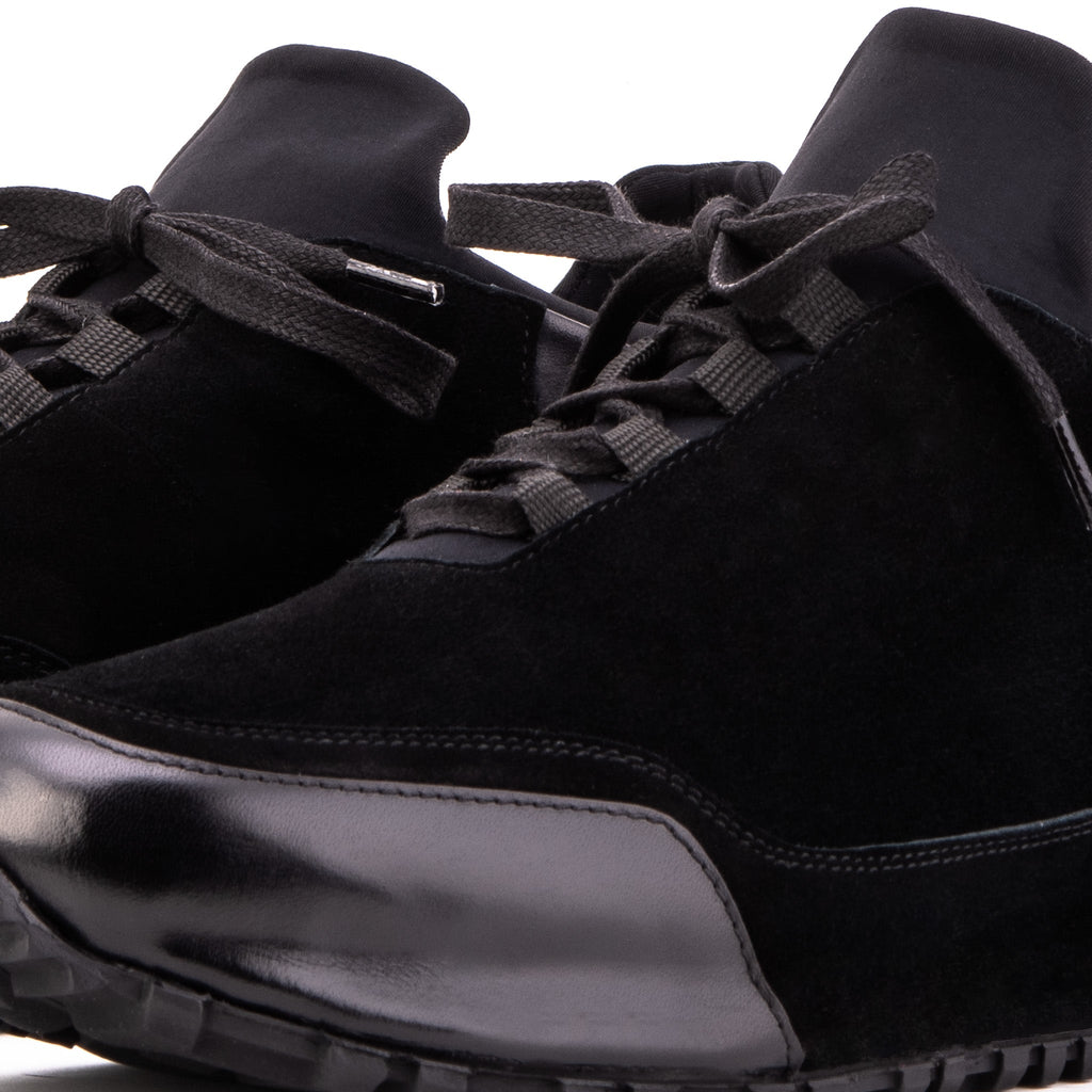The Hudson Black Suede Men Sneaker